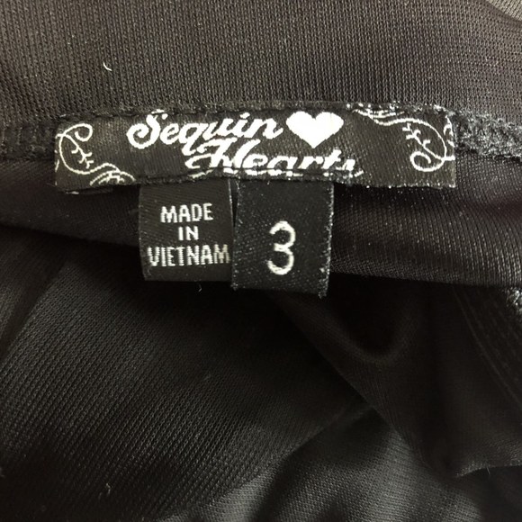 Sequin Hearts 3 Dress‎ Black Formal Maxi Rhinestone - Picture 4 of 5